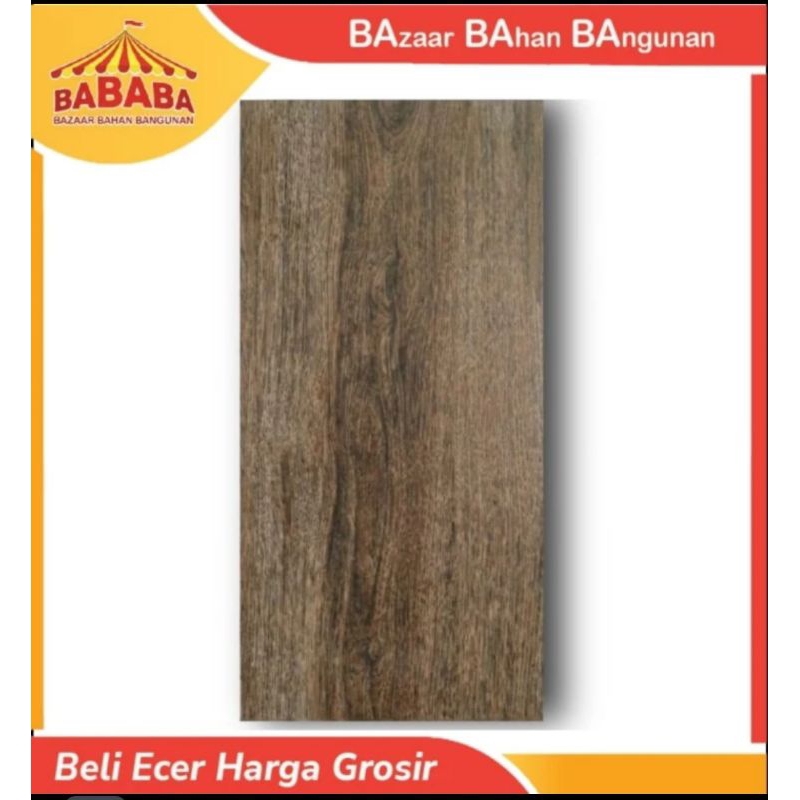 KERAMIK DINDING MOTIF KAYU MATTE KASAR 30X60 HABITAT BIELLA CHERRY