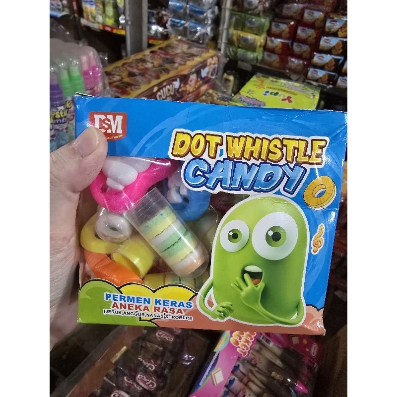 Permen Cemilan Snack Dot Whistle Candy Peluit Tiup Mainan Anak Murah (isi 30 pcs)
