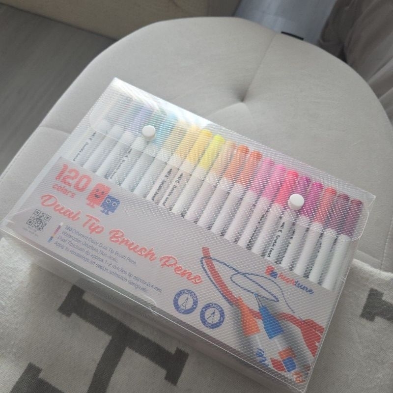 

Duol tip brush pens new [120 warna]