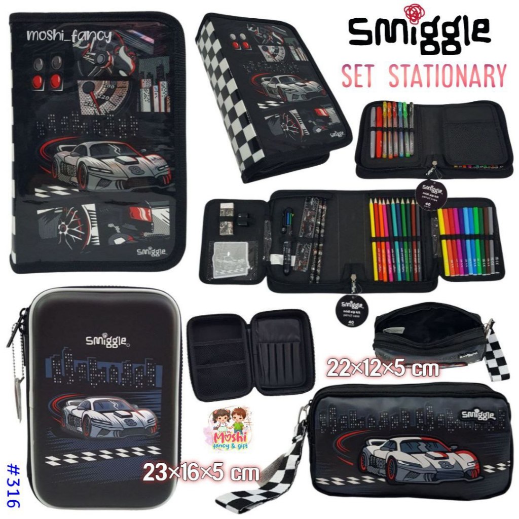 

Smiggle Midi Zip Kit Stationary Gift Set Car / Pencil Case Smiggle Mobil / Alat Tulis Racing Car Smiggle Anak Laki-Laki Boy / Tempat Pensil Mobil Car