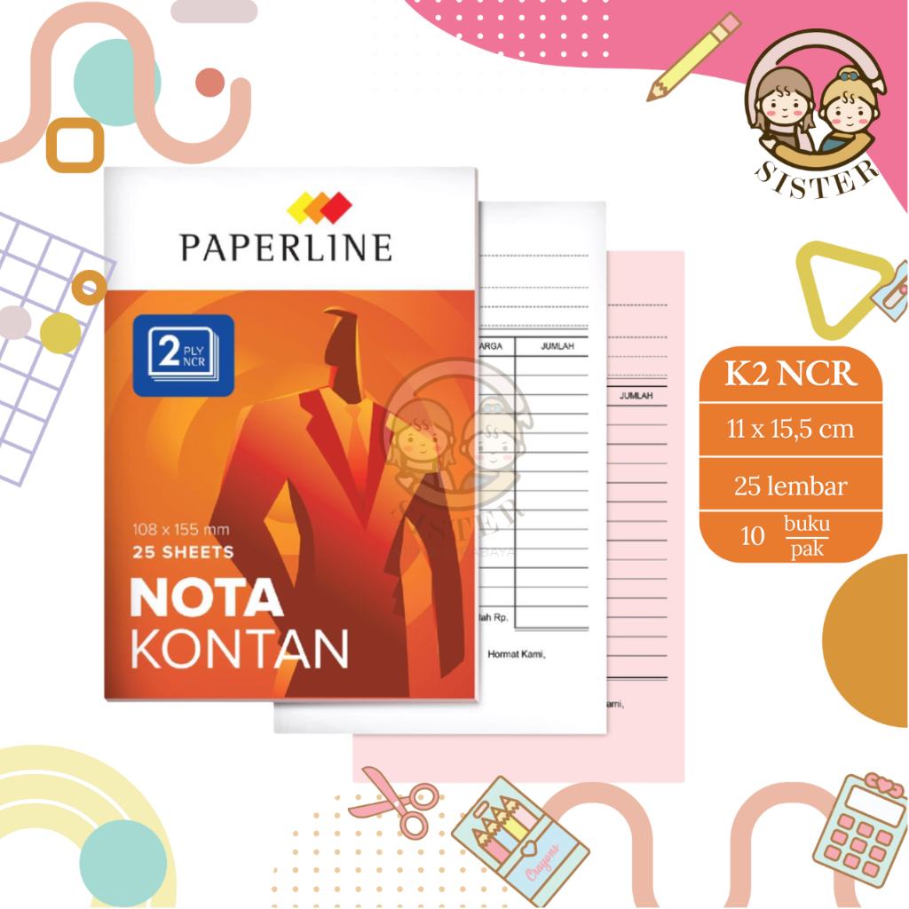 

Paperline Nota Kontan K2 NCR 2 Ply Kecil / Nota Paperline 2 Ply Kecil