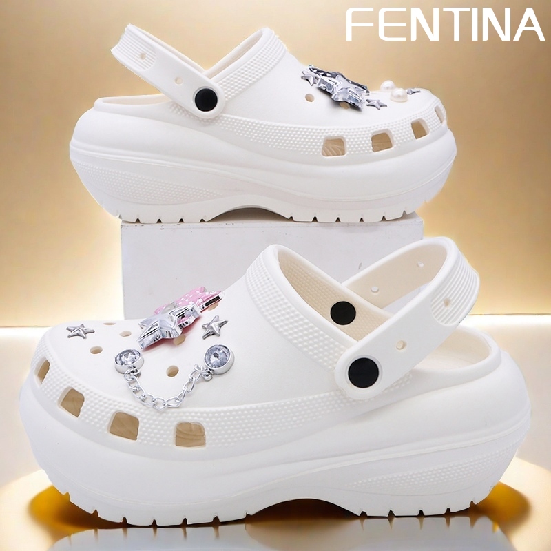 FENTINA Sandal Kodok Wanita Kekinian Sandal Jelly Wanita Selop Sandal Baim Sandal Wedges Anti-selip
