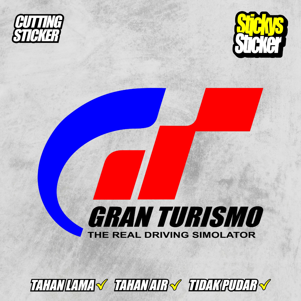 Sticker GRAN TURISMO cutting sticker  GRAN TURISMO 2 pilihan warna dan ukuran