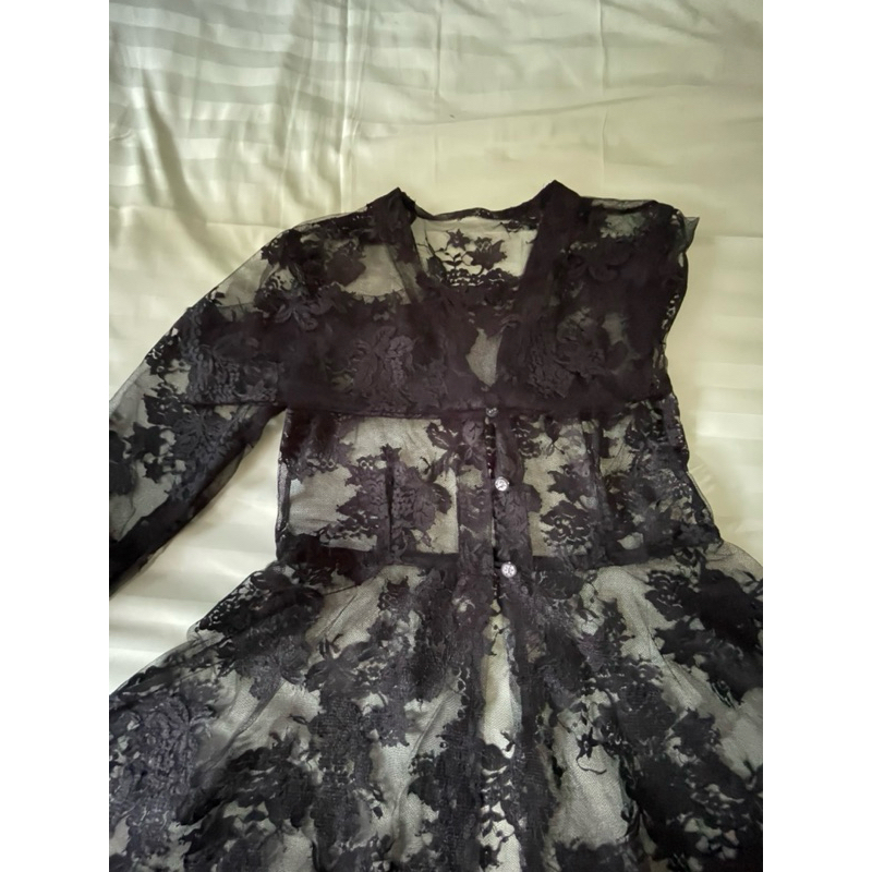 Outer Brukat Black Outer kekinian Outer hitam Outer kondangan Outer wanita