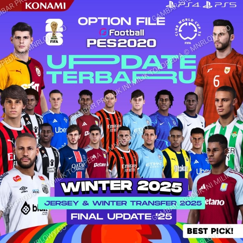 Update Patch Option File PES 2020 PS4 PS5 TERBARU 2025
