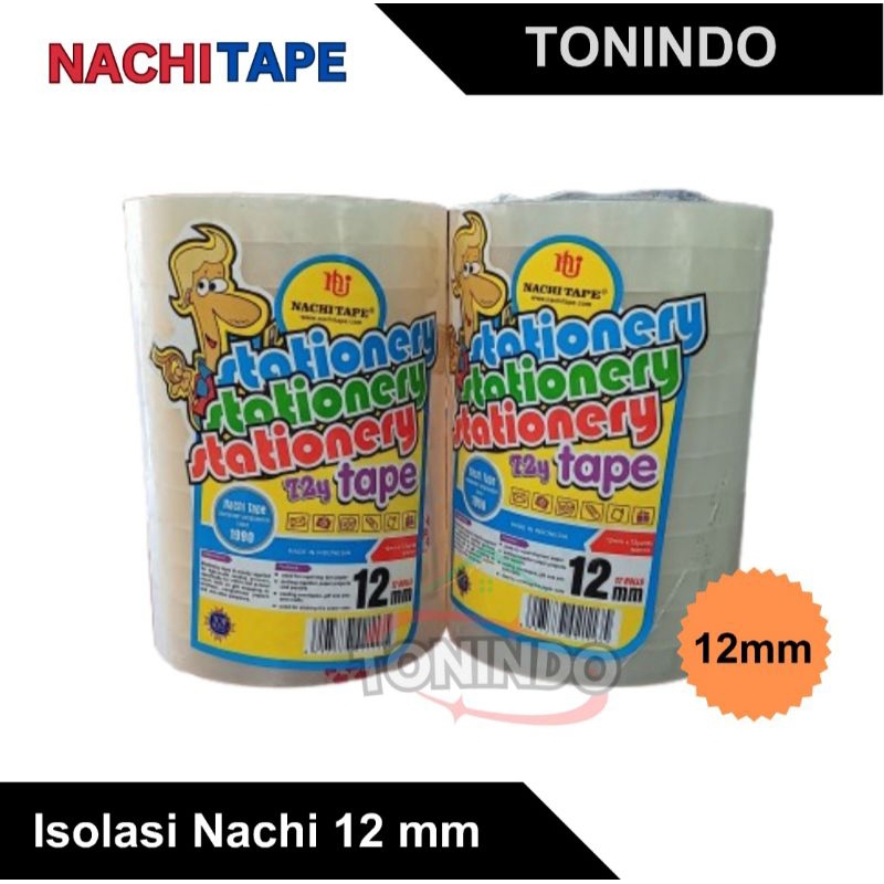 

Isolasi Bening Kecil Nachi 12 mm x 72 yard Slop (isi 12 pcs)