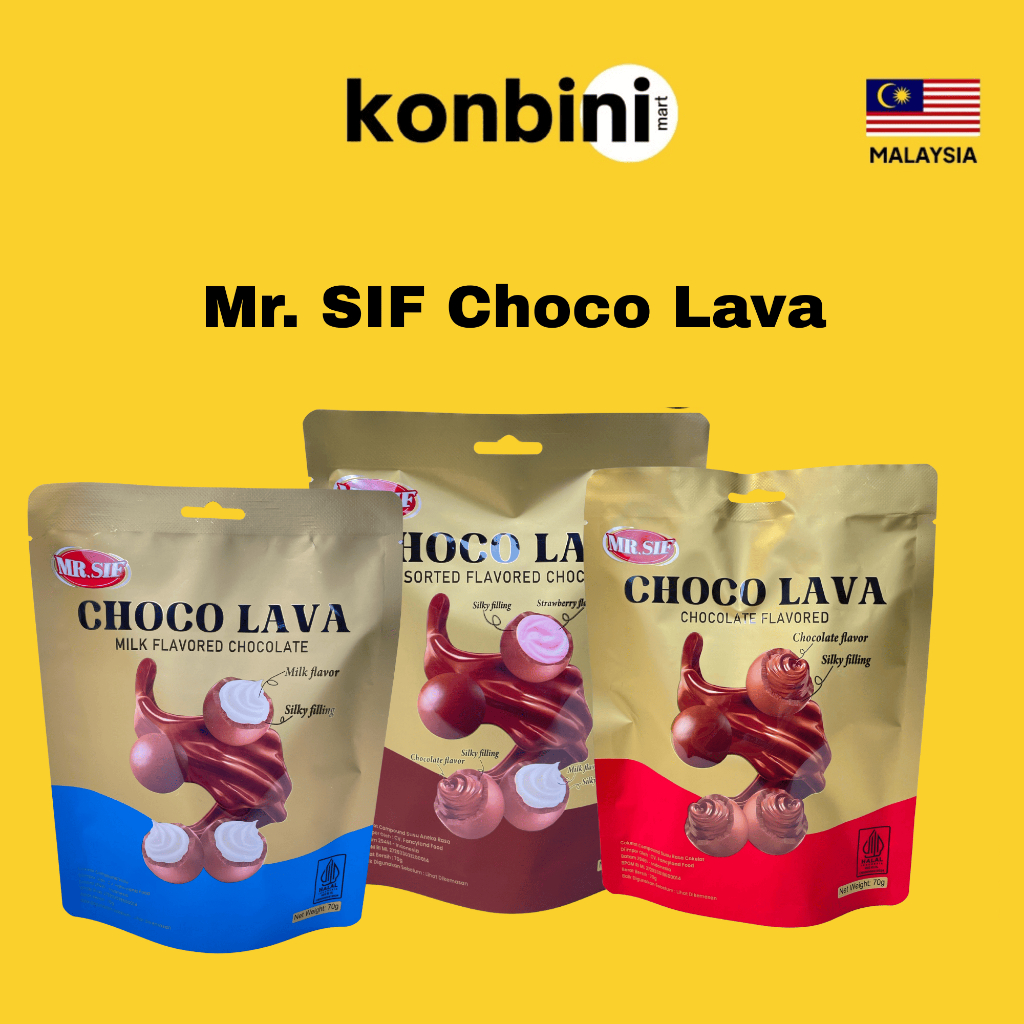 

KONBINI MALAYSIA - Mr. SIF Choco Lava 70gr Milk Chocolate, Chocolate, Assorted