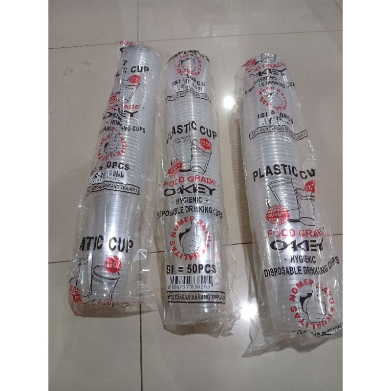 Gelas Plastik Cup 22 oz (isi 50pcs)