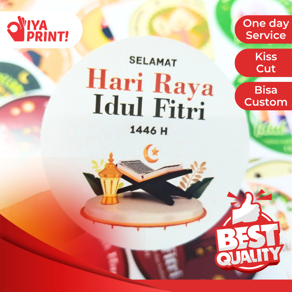 

STIKER TOPLES LEBARAN IDUL FITRI / STIKER LEBARAN IDUL FITRI / STICKER BULAT / STIKER KEMASAN 1 LMBR