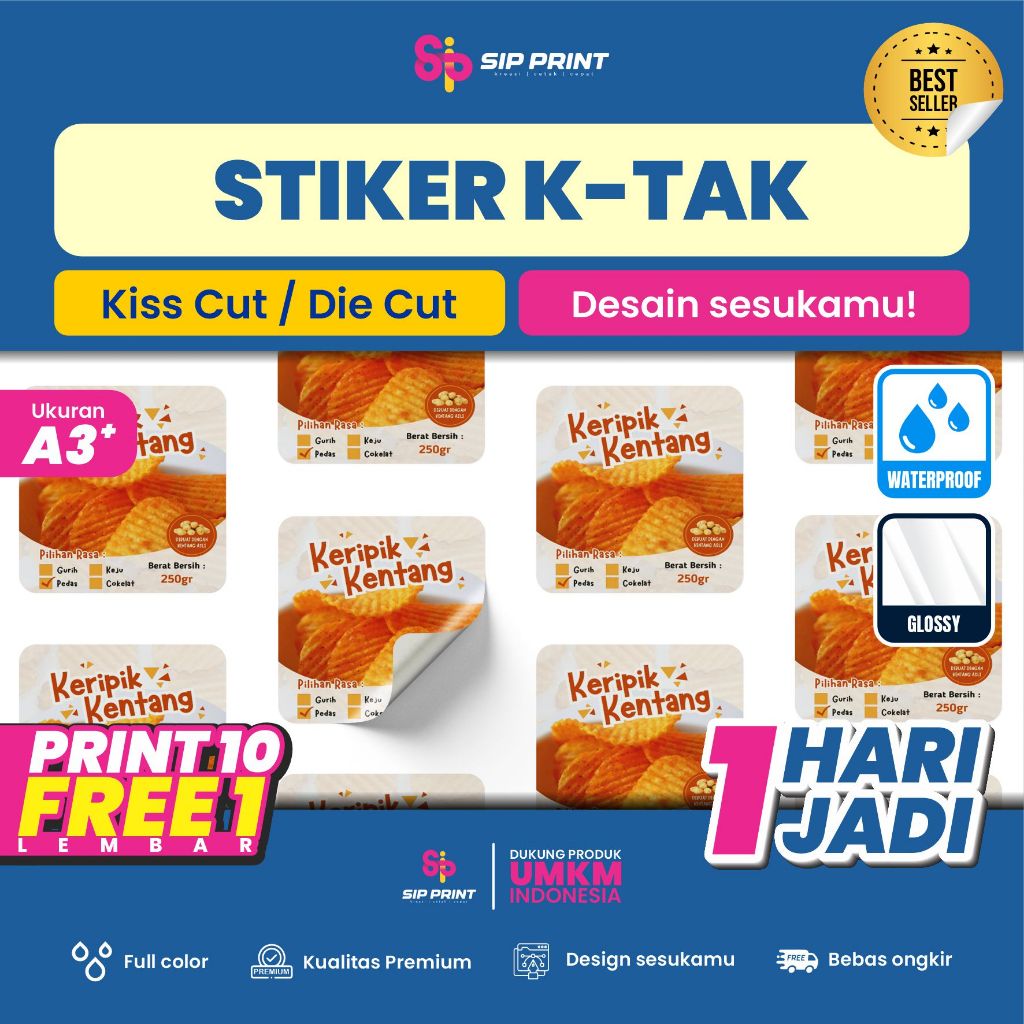 

Cetak Stiker K-TAK/1 Hari Jadi/Label Makanan/Label UMKM/Label OnlineShop/Stiker Segel/Tahan Air
