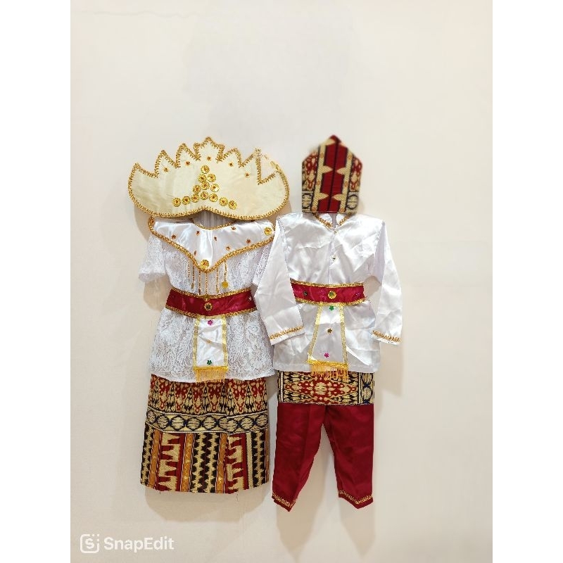 Baju Adat Lampung Premium Anak Laki dan Perempuan Cewek Cowok TK SD