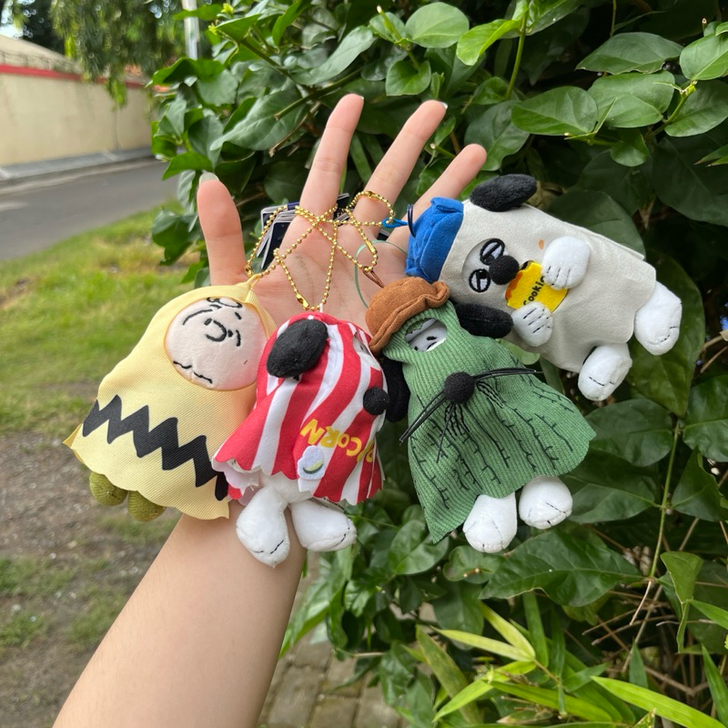 Gantungan Kunci Boneka Snoopy Charlie Brown NEW TAG / KEYCHAIN PLUSH SNOOPY NEW TAG