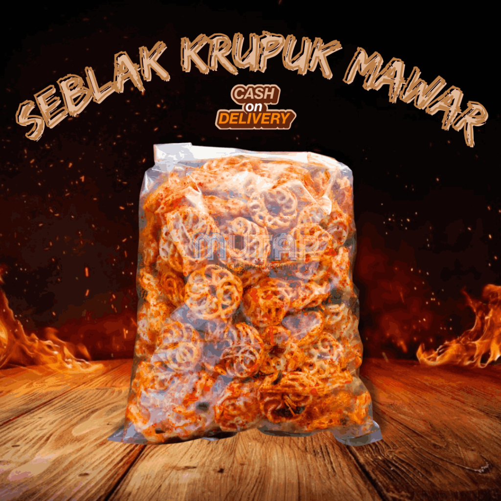 

SEBRING KRUPUK MAWAR PEDAS DAUN JERUK 250 GR SEBLAK KERING RENYAH