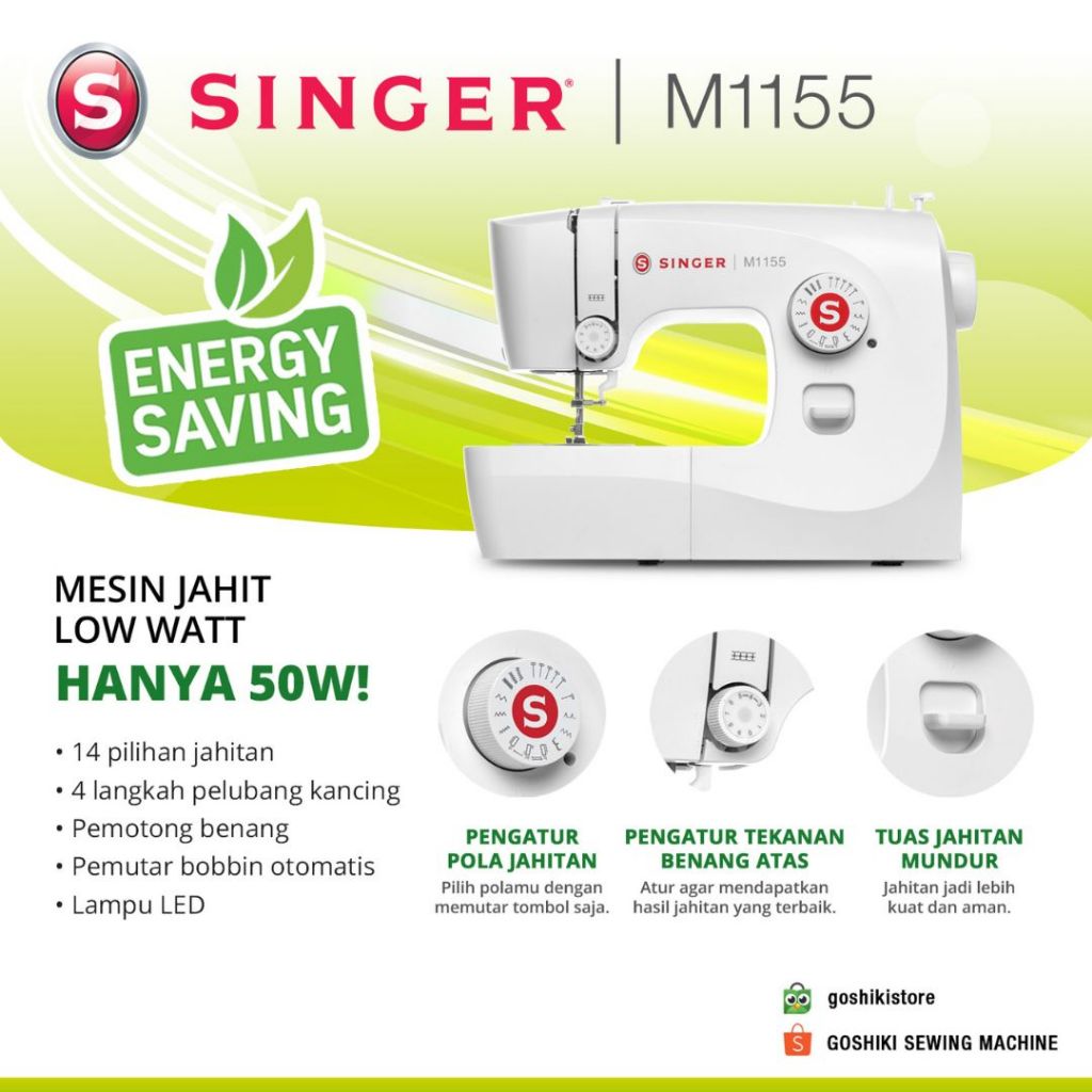Mesin Jahit SINGER M1155 Portable