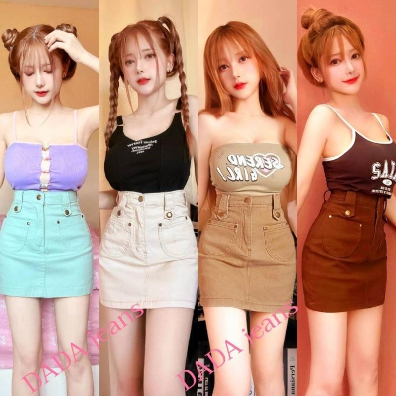 Denim Skirt Import BKK Rok Soft Jeans Import Bangkok Rok Mini Jeans Rok Jeans Import Rok Jeans Wanit