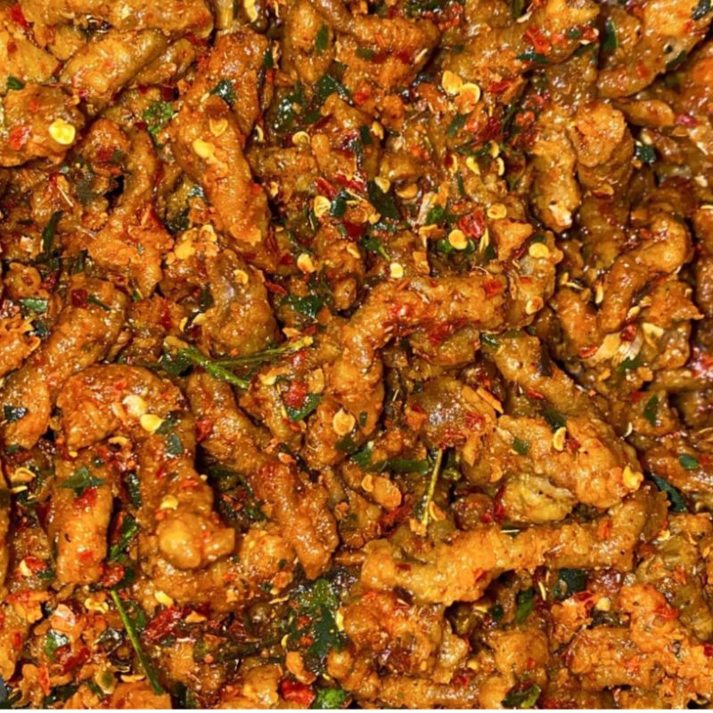 

Usus Krispy pedas daun jeruk 500gram
