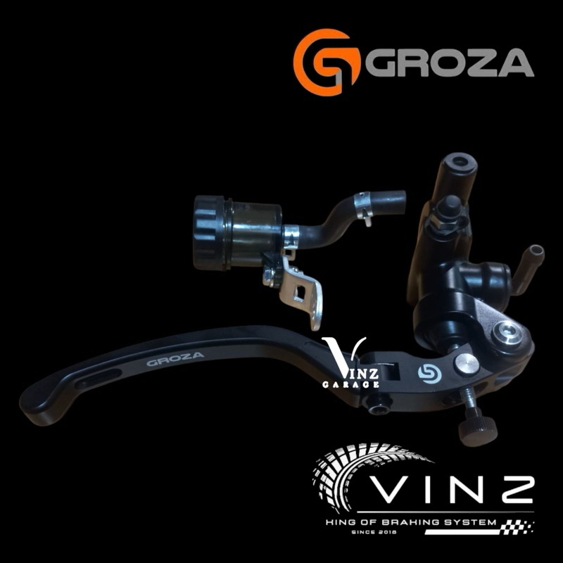 Master Rem Kanan Groza Katana 14 Mm V2 // Master Rem Radial Groza Katana 14 Mm Posisi Kanan Hitam Or