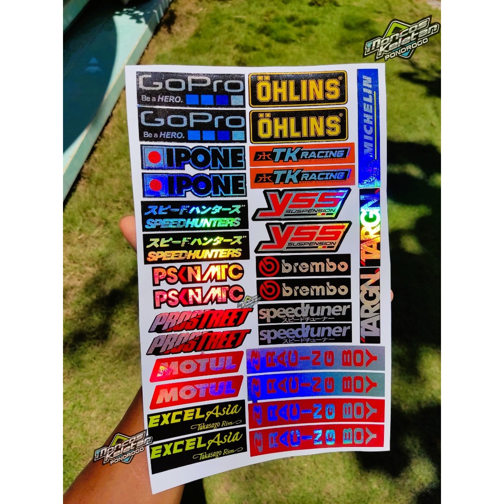 

sticker hologram brand pack racing cutting stiker racing hologram