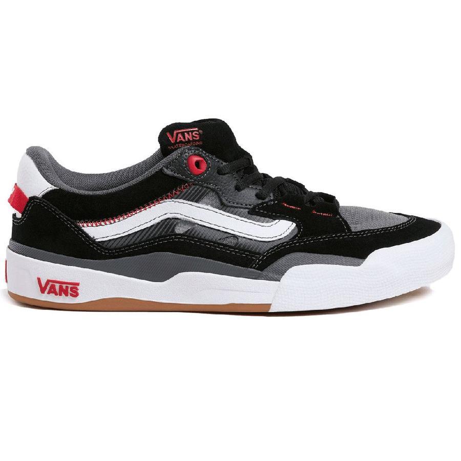 VANS WAYVEE 2 SKATE BLACK WHITE RED ORIGINAL Sneakers Pria