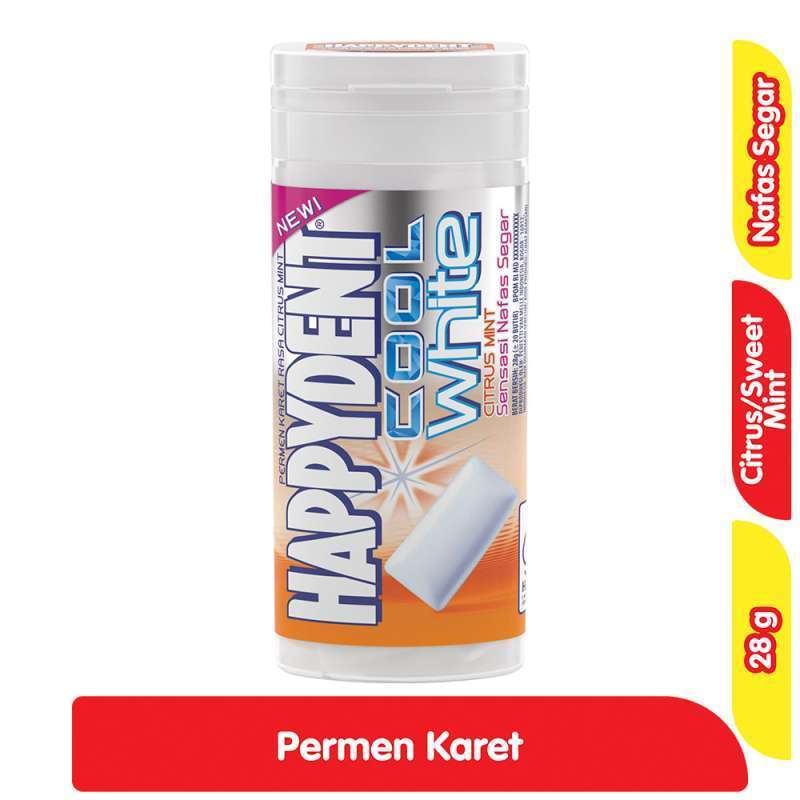 

Happydent cool white citrus 28 gram