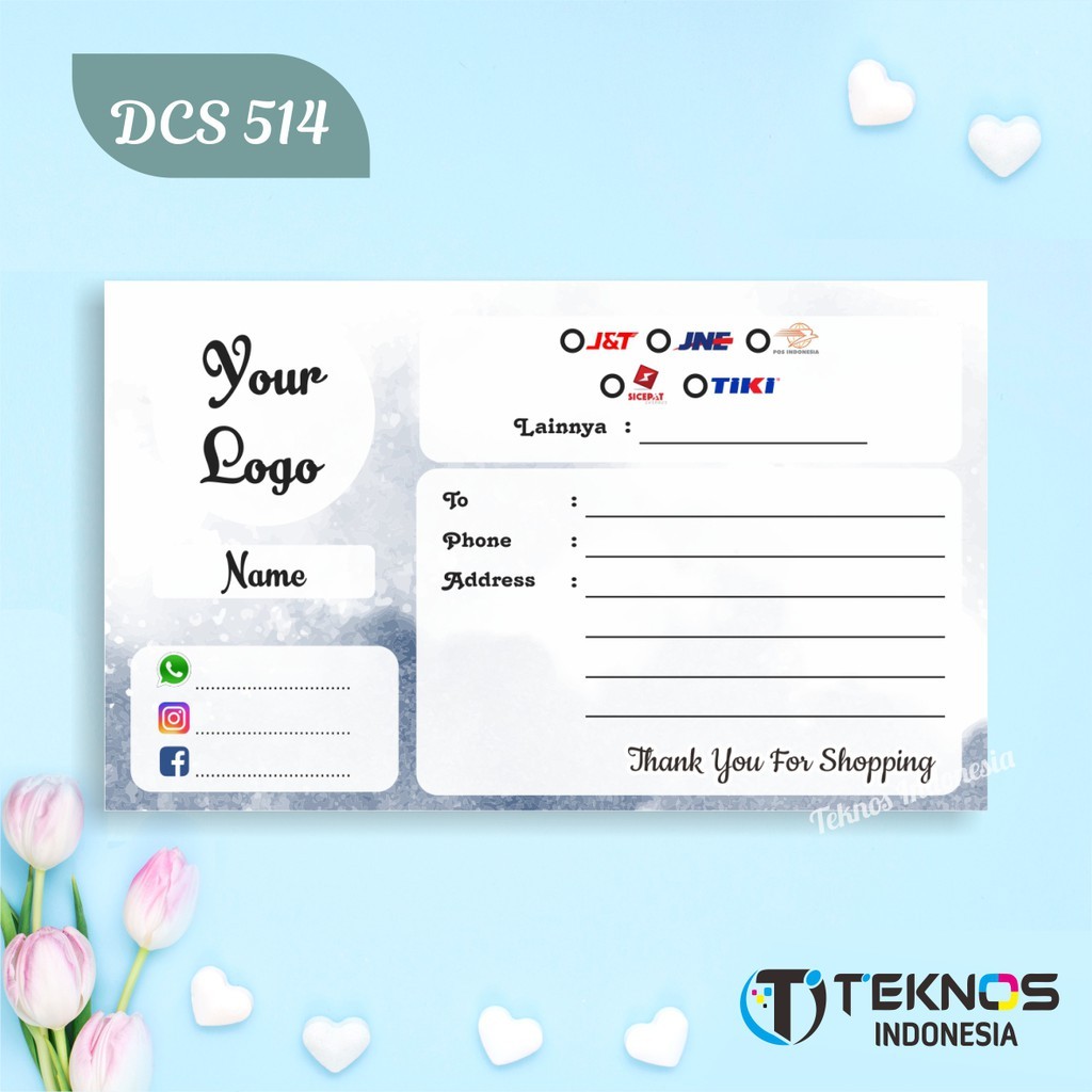 

STIKER LABEL PENGIRIMAN OLSHOP CUSTOM – LABEL RESI ALAMAT WATERPROOF TEMA WATERCOLOR – DCS