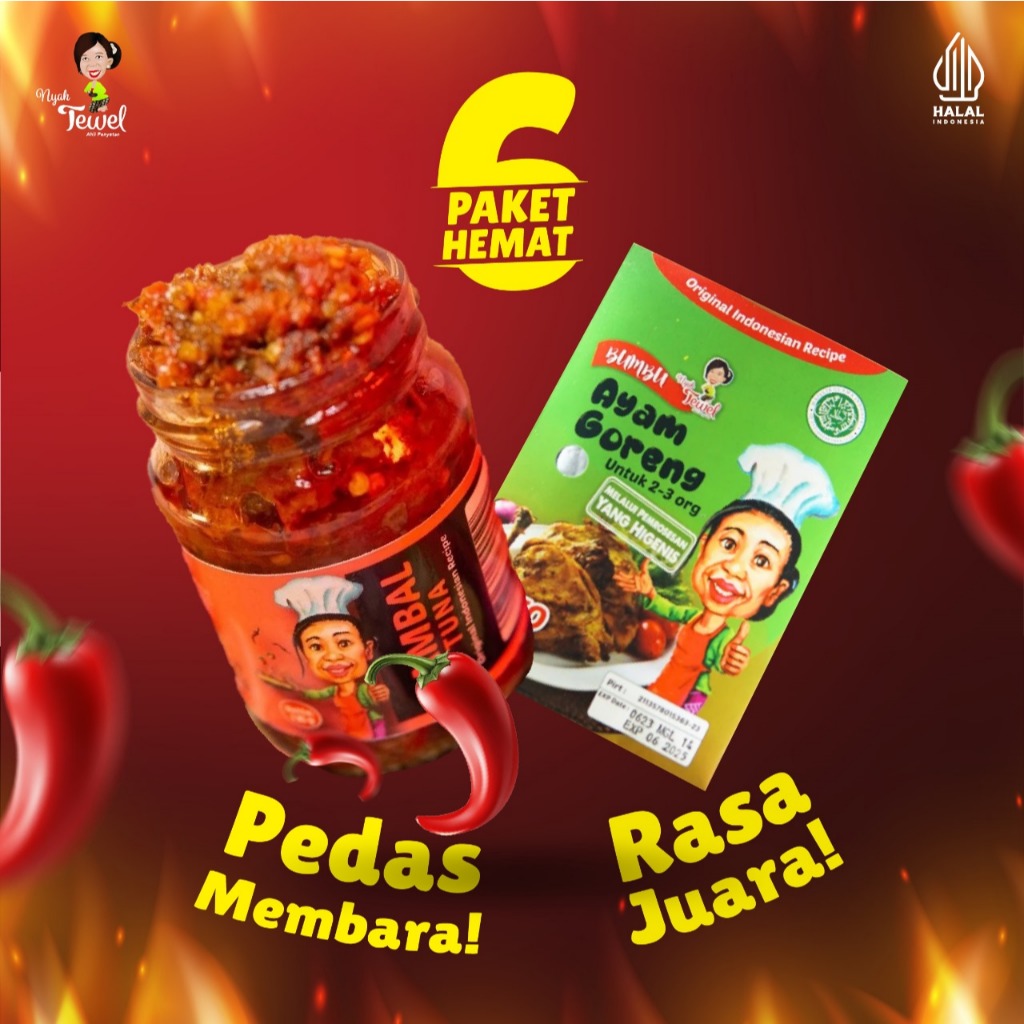 

NYAH TEWEL - Paket Untung Sambal Tuna Free 1 Bumbu Khas Nusantara Indonesia