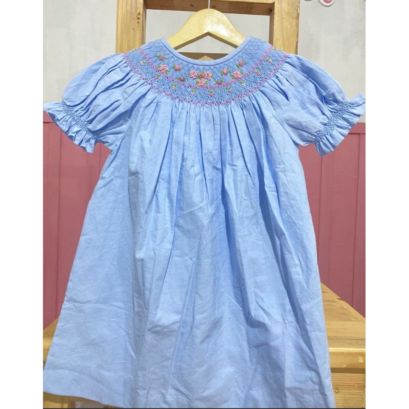 smocked dress bishop preloved
