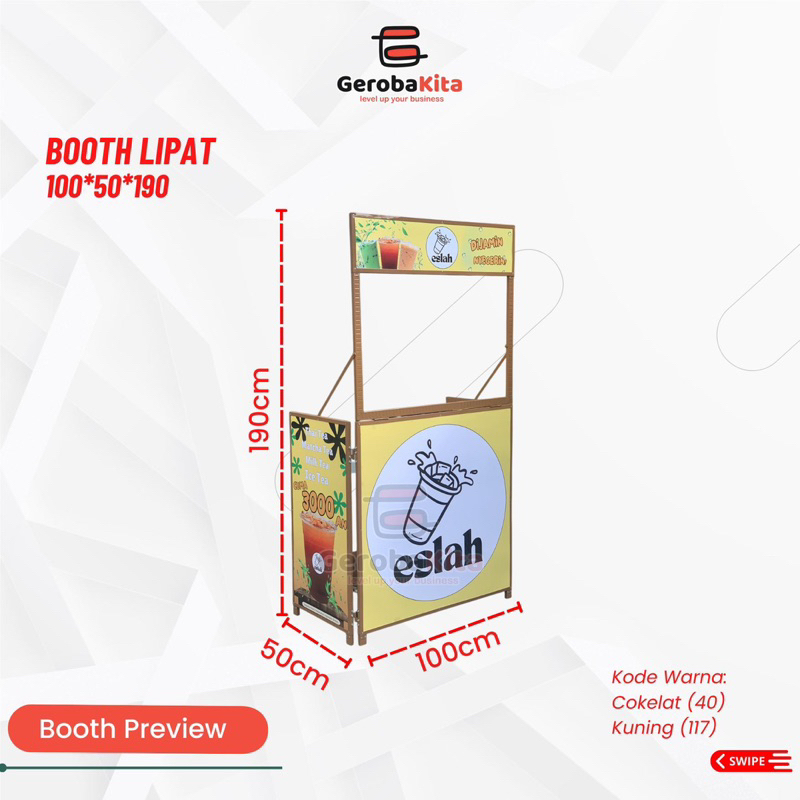 Booth Lipat 10x50x190 Full Branding