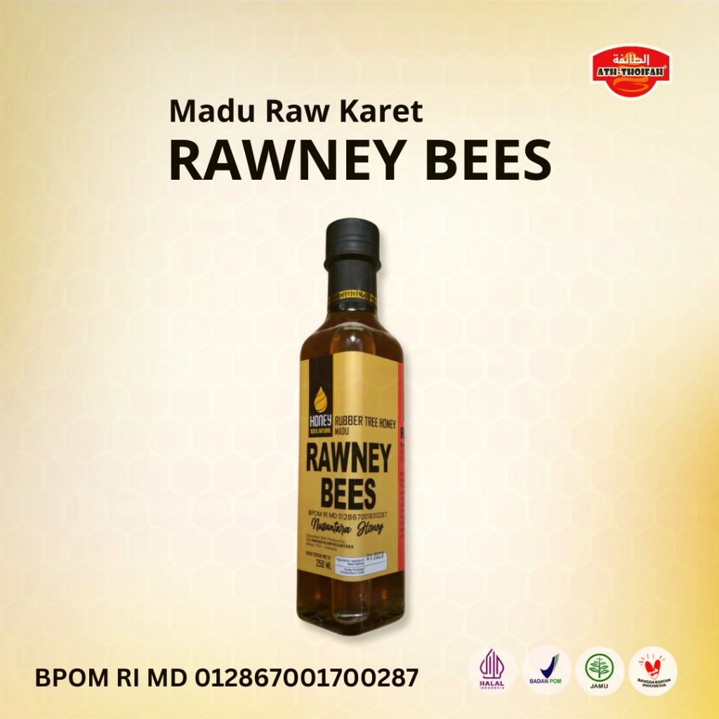 

Rawney Bees Madu Raw Honey Karet 250 ml Madu murni karet Madu Asli Karet