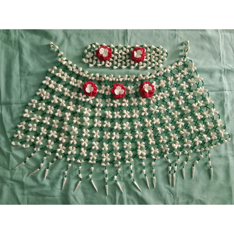 siraman 7 bulanan melati palsu/imitasi variasi ceplok mekar merah