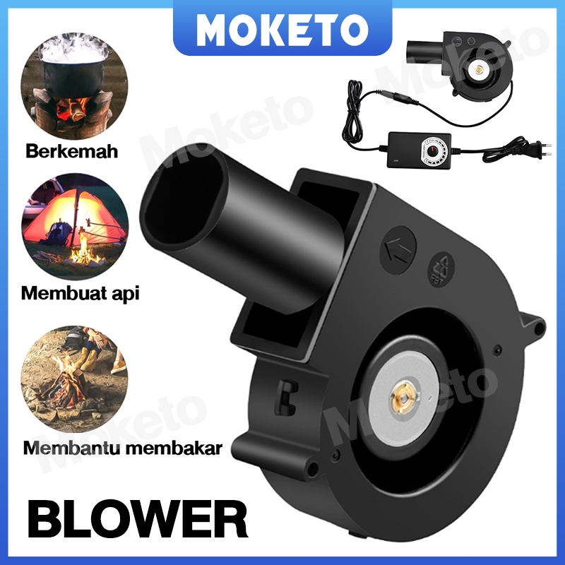 5500r/min Blower Mini BBQ 1 Set, Blower AC Turbocharger Portabel Kecil dengan Pengontrol Kecepatan ,