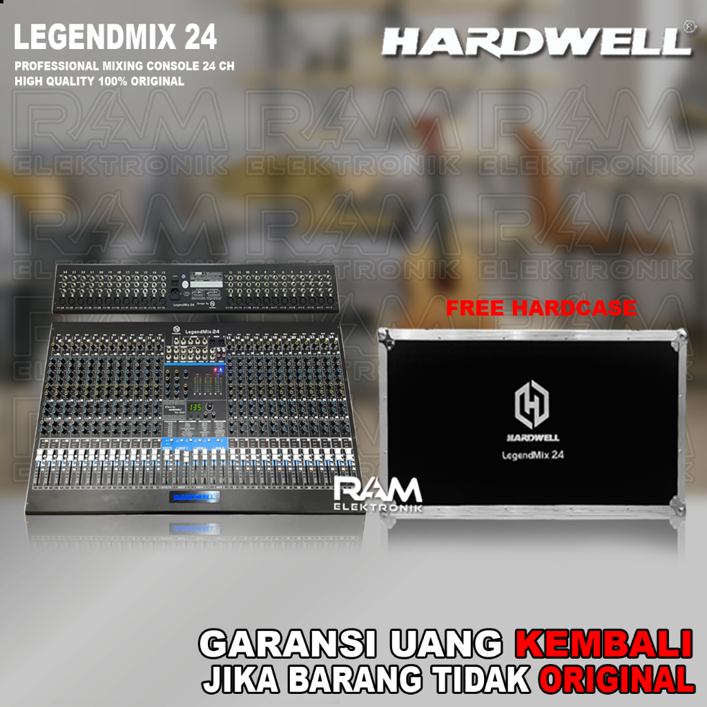 Mixer 24 Channel HARDWELL LEGEND MIX 24 | LEGENDMIX 24 USB Bluetooth Original