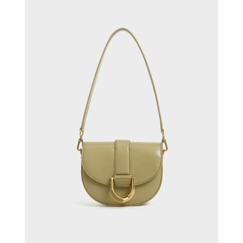 Tas CK Mini Gabine Saddle Bag Khaki