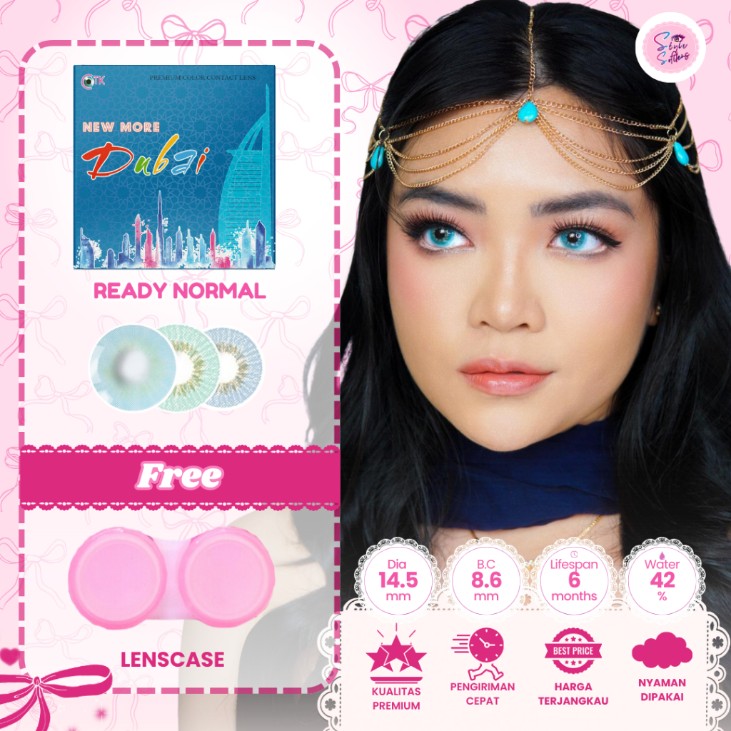 SOFTLENS NEW MORE DUBAI by CTK - BLUE & GREEN - Softlens Douyin Softlens Cosplay