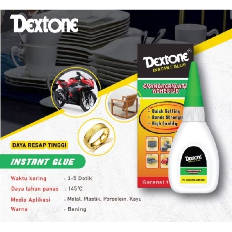 Lem Super Kuat Dexton Instant Glue Lem Kaca Extra Strong