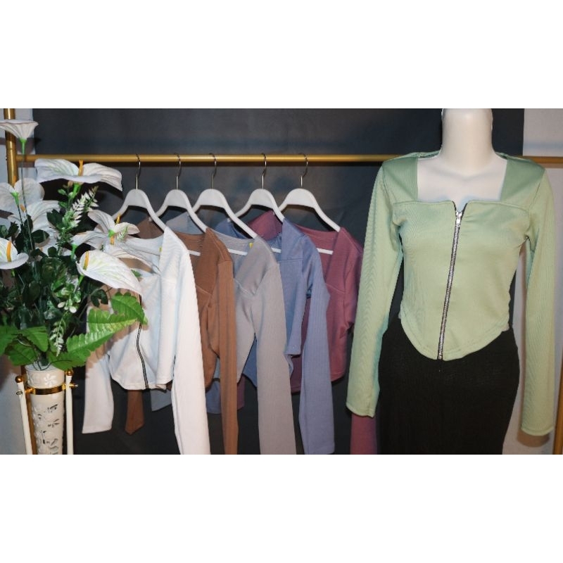 crop top Zipper long