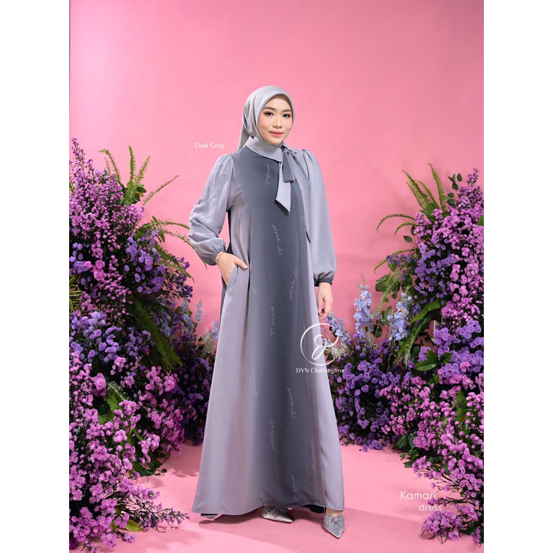 DYN-Kamari Dress by Dyn Clothingline|Dyn Clothingline terbaru|Gamis Dyn Original|Gamis Ceruty Babydo