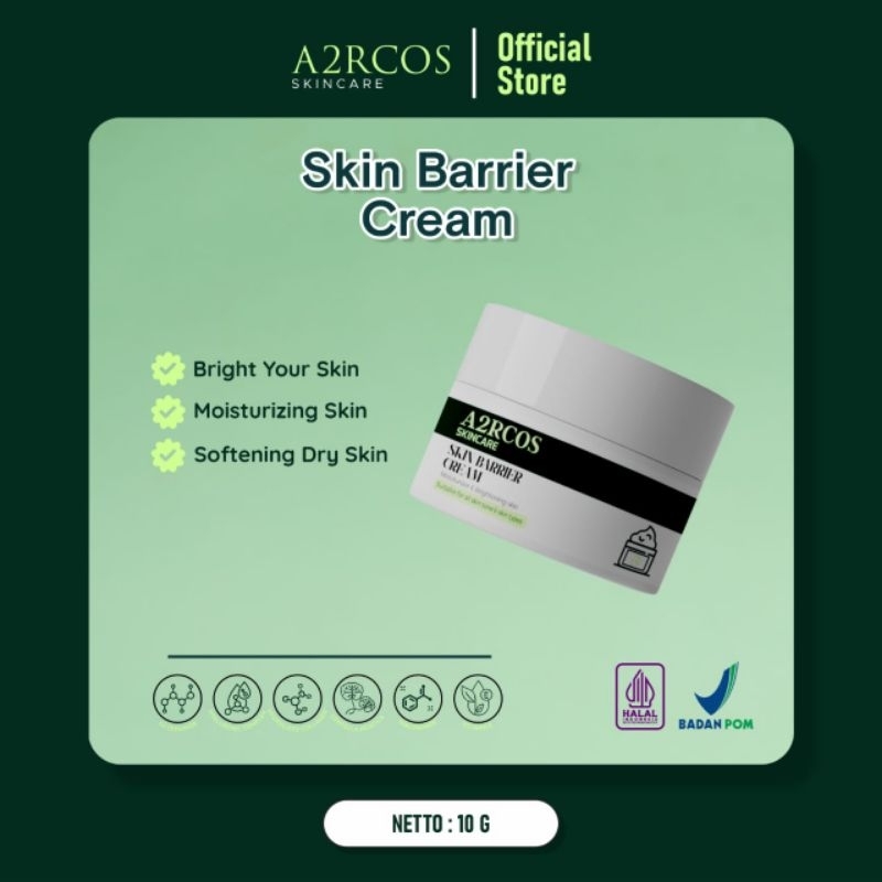 A2RCOS Skinbarrier cream, cream pelembab wajah dan menghidrasi kulit
