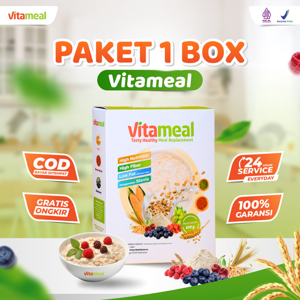

Vitameal Diabetes Multigrain Sereal Untuk Mengatasi Gula Darah Tinggi dan Kolesterol 100% Alami Tanpa Efek Samping