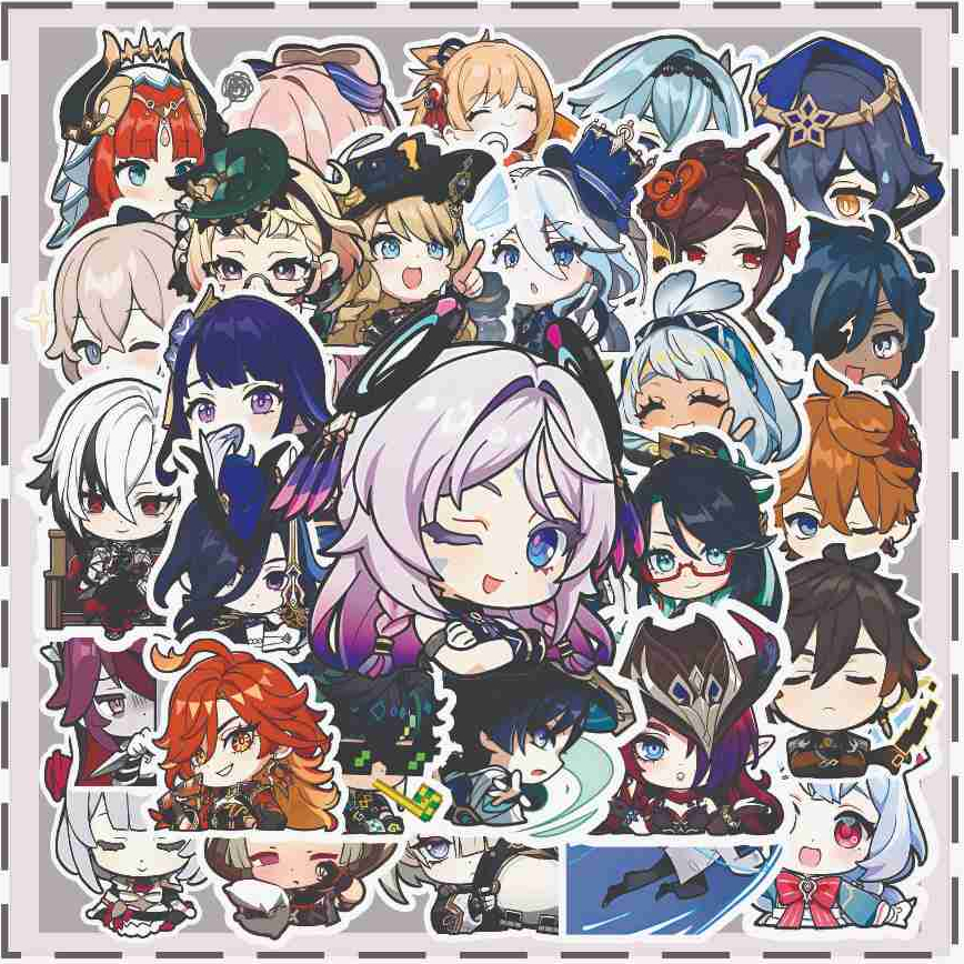 

(40 PCS) Sticker Anime/ Sticker Genshin Impact Glossy/ Genshin impact Sticker Pack