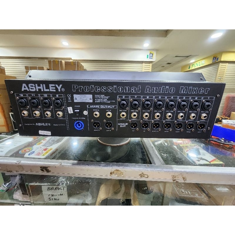 mixer audio ASHLEY 12 canel tipe V12FX / V12 FX / V12-FX – ORIGINAL