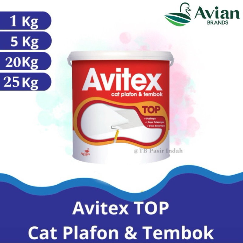 CAT TEMBOK AVITEX 1KG 5KG 20KG 25KG KHUSUS WARNA PUTIH