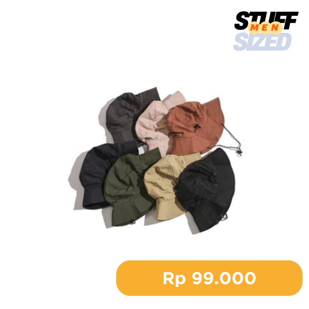 KKV-Dylee&Lylee Waterproof Bucket Hat/Storage Bucket Hat/Four Colors - Black