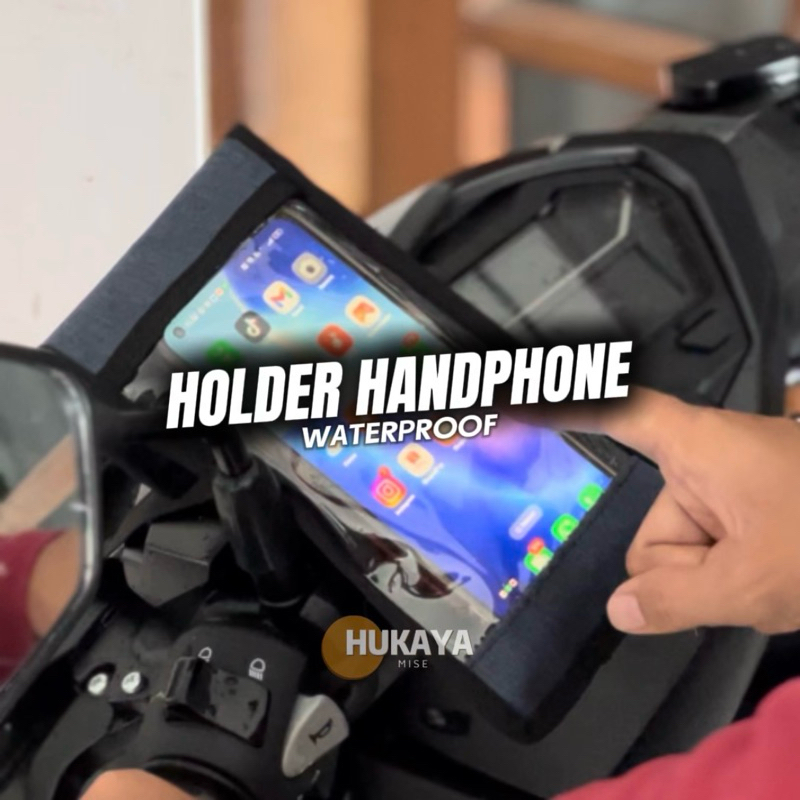 Holder HP Handphone Motor Waterproof Untuk Ojek Online Gojek Grab