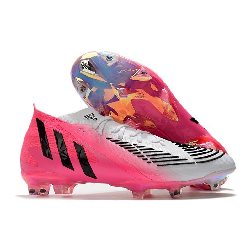 Sepatu Bola Adidas Predator Edge .1 FG - Solar Pink Black White