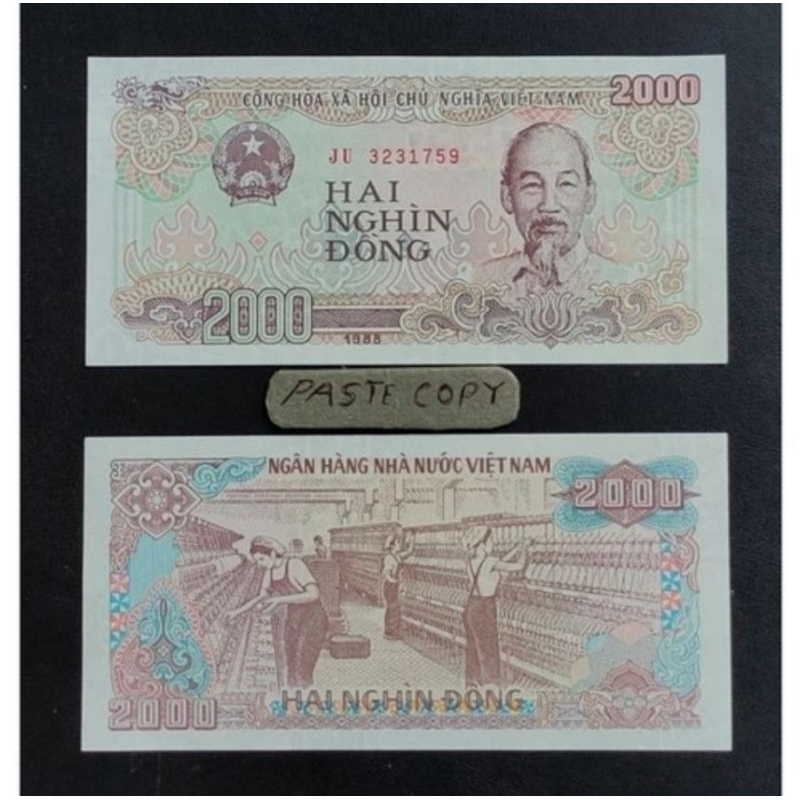 Uang Asing 2000 Dong Vietnam
