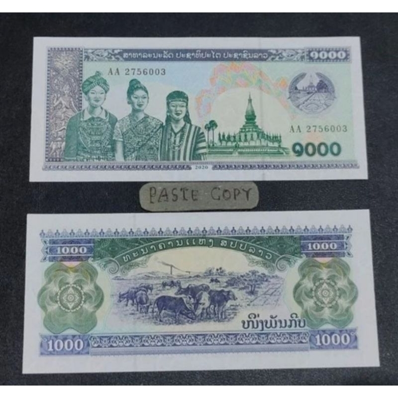 Uang kertas asing Laos 1000 Kip