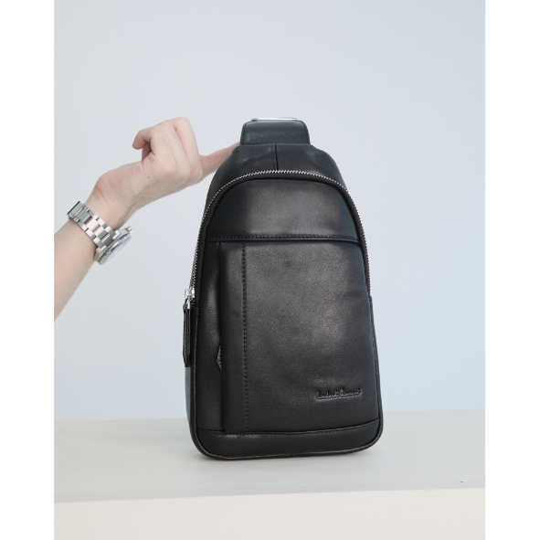 Lombardi Giovanni - Body Bag Pria Kulit - Shoulder Bag - Tas Selempang Pria - Kulit Sapi Asli - Aldo