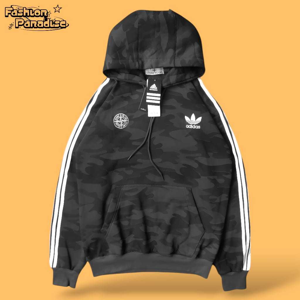 HOODIE SWEATSHIRT *FASHIONPARADISE888* ADIDAS X STONE ISLAND CAMO FULL TAGS AND LABEL UNISEX