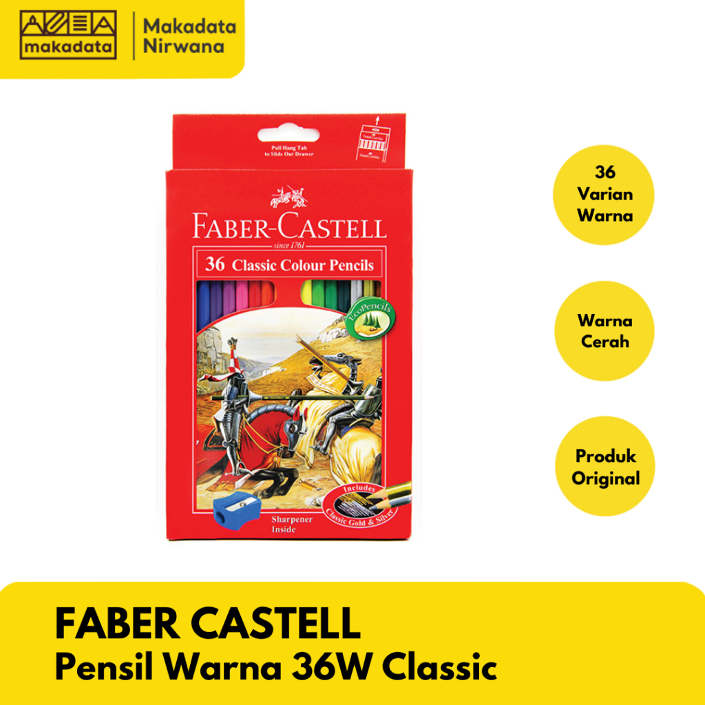 

FABER CASTELL PENSIL/PENCIL WARNA CLASSIC 36 WARNA (1 PCS)